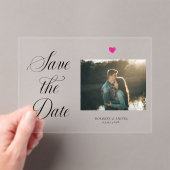 Romantic Photo Save the Date Acryleinladungen (Insitu (Handheld))