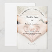 Romantic Photo Wedding Invitation Einladung (Vorne/Hinten)