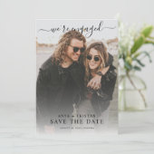 Romantic Photo Wedding Save The Date  Einladung (Stehend Vorderseite)