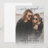 Romantic Photo Wedding Save The Date  Einladung (Vorne/Hinten)