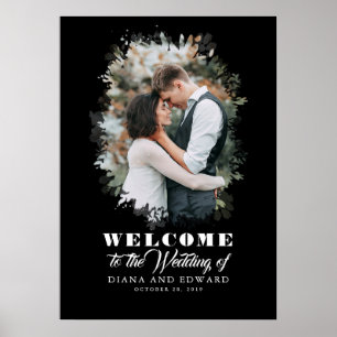 Romantic Photo Wedding Welcome Sign Poster
