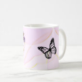 Romantic pink abstract  kaffeetasse (VorderseiteRechts)