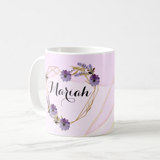 Romantic pink abstract  kaffeetasse (Vorderseite Links)