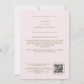 Romantic Pink Arch Photo & Initials QR Code Save The Date (Rückseite)