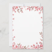 Romantic Pink Barn Rustic Landscape Floral Frame Einladung (Rückseite)