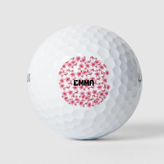 Romantic pink Cherry blossom Golfball (Vorderseite)