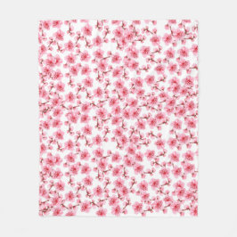 Romantic pink Cherry blosson Fleecedecke