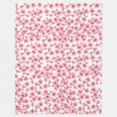 Romantic pink Cherry blosson Fleecedecke (Vorderseite)