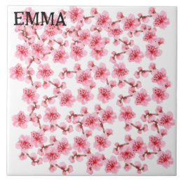 Romantic pink Cherry blosson Fliese
