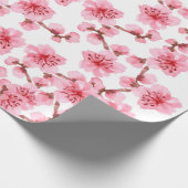 Romantic pink Cherry blosson Geschenkpapier (Ecke)