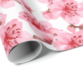 Romantic pink Cherry blosson Geschenkpapier (Rolleneckpunkt)
