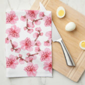 Romantic pink Cherry blosson Geschirrtuch (Viertel Falte)