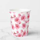 Romantic pink Cherry blosson Pappbecher (Links)