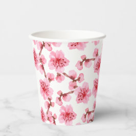 Romantic pink Cherry blosson Pappbecher