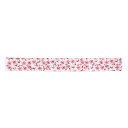 Romantic pink Cherry blosson Satinband (Vorderseite)
