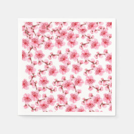 Romantic pink Cherry blosson Serviette