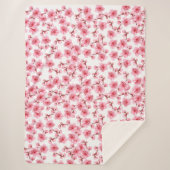 Romantic pink Cherry blosson Sherpadecke (Vorderseite)