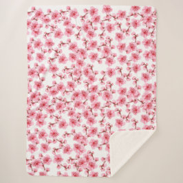 Romantic pink Cherry blosson Sherpadecke
