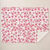 Romantic pink Cherry blosson Sherpadecke (Vorderseite (Horizontal))