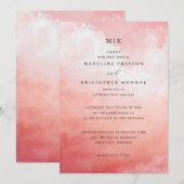 Romantic Pink Clouds Einladung (Vorne/Hinten)