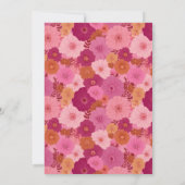 Romantic Pink Floral Eleganza Einladung (Rückseite)