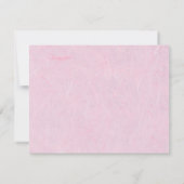 Romantic Pink Floral Wedding RSVP Card Einladung (Rückseite)