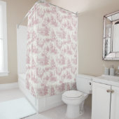 Romantic Pink French Toile Countryside Pattern (3) Duschvorhang (Beispiel)