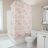 Romantic Pink French Toile Countryside Pattern (4) Duschvorhang (Beispiel)