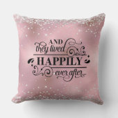 Romantic Pink Glitter Wedding Love Quote Kissen (Vorderseite)