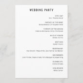 Romantic Pink Heart Wedding Invitations Programm (Rückseite)