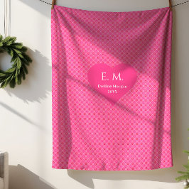 Romantic Pink Hearts I Love You Gift Blanket Sherpadecke