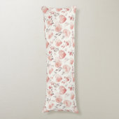 Romantic Pink Hearts Roses Floral Seitenschläferkissen (Vorderseite Vertikal)