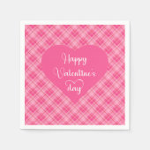 Romantic Pink Hearts Valentine’s Day Napkins Serviette (Vorderseite)