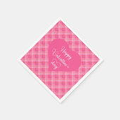 Romantic Pink Hearts Valentine’s Day Napkins Serviette (Ecke)