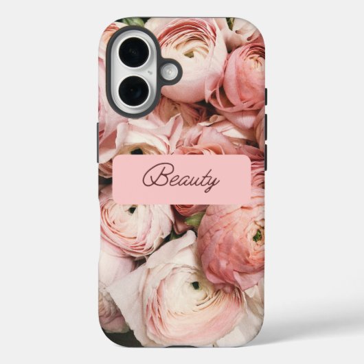 Romantic Pink  Peony iPhone 16 / iPad case (Rückseite)