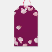 Romantic Pink Petals Save the Date Wedding  Geschenkanhänger (Rückseite)