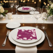 Romantic Pink Petals Save the Date Wedding Serviette