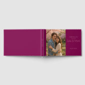 Romantic Pink Petals Wedding Guest Book Gästebuch (Voll)