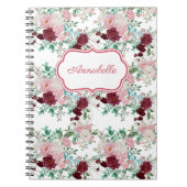 Romantic Pink & Red Roses Personalized Notizblock (Vorderseite)