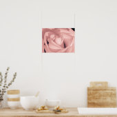 Romantic Pink Rose Flower Archival Art Poster (Küche)