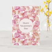Romantic Pink Rose Petals Floral Valentine's Day Karte (Gelbe Blume)