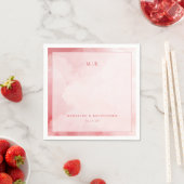 Romantic Pink Watercolor Clouds Serviette (Beispiel)