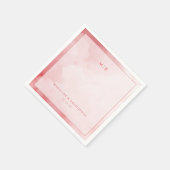 Romantic Pink Watercolor Clouds Serviette (Ecke)