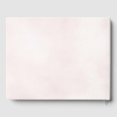 Romantic Pink Watercolor Floral Wedding  Gästebuch (Rückseite)