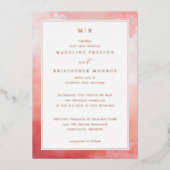 Romantic Pink Watercolor Folieneinladung (Vorderseite)