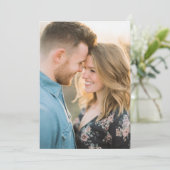 Romantic Pink Watercolor Photo Einladung (Stehend Vorderseite)