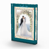 Romantic Playing Card Aesthetic Custom Names Green Fotoblock (Rechts)