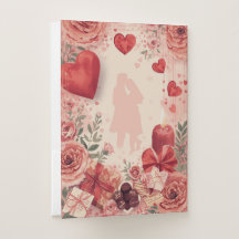 Romantic Pocket Folder Valentine Gift with Roses