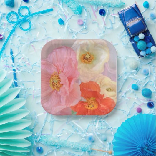 Romantic Poppies Pappteller (Party)