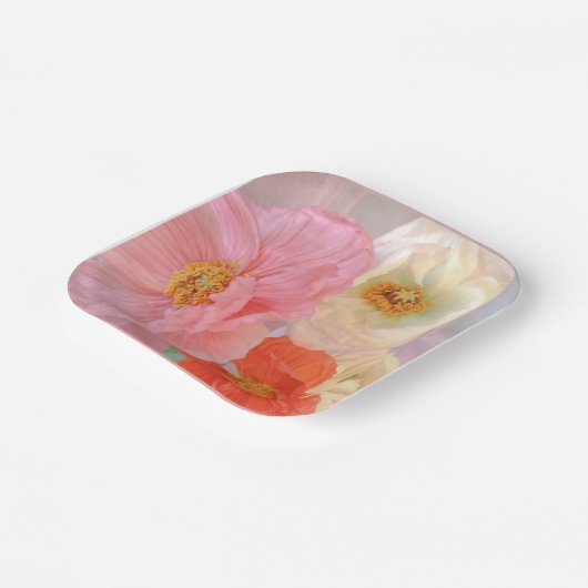 Romantic Poppies Pappteller (Gewinkelt)